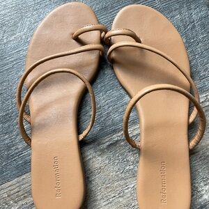 Reformation Brown Strappy Sandals